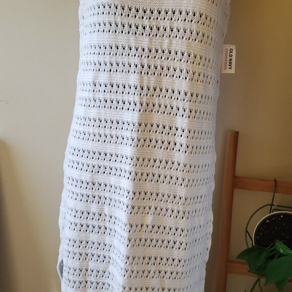 NWT Fitted Sleeveless Crochet Swim Cover-Up Midi Dress - Picture 9 of 9